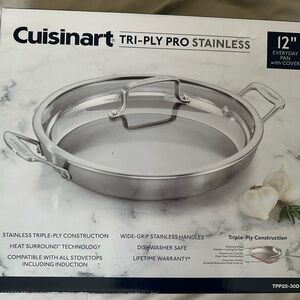 Cuisinart Tri Ply pro stainless steel 12” pan brand new